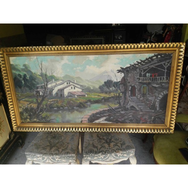 Много голяма авторска картина масло на платно от Испания - 4081
